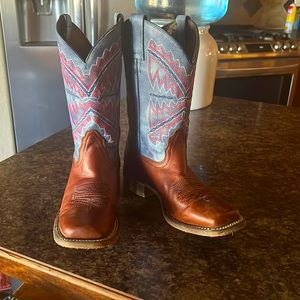 Western square toed boots